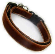 Caramel Velvet Cool Cat Collar